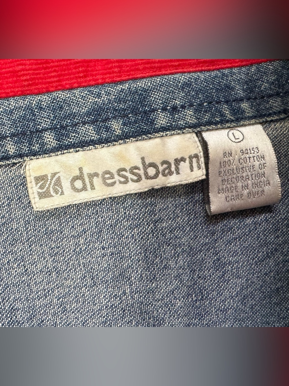 dressbarn Blue Jean Denim Vest Women’s Teacher School Schoolhouse abc Patches - Picture 2 of 8